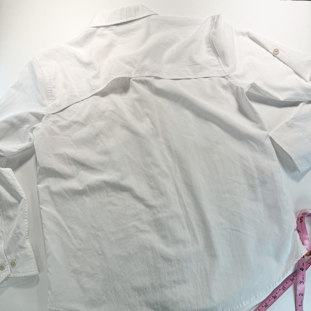 Eddie Bauer Women's Dry Fit Breathable Long Sleeve Button Up White Medium - Picture 11 of 12